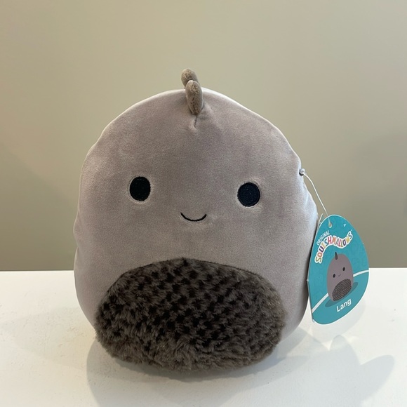 NWT 8” Lang the Grey Dinosaur Squishmallow - Cozy Squad - Picture 2 of 6